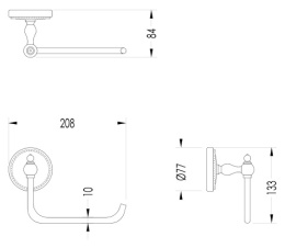 Держатель туалетной бумаги Devon&Devon Dorothy (DOR411BR) белый