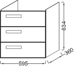 Тумба для раковины Jacob Delafon Rythmik 60 см, EB1306-G80 цвет Светло- коричневый