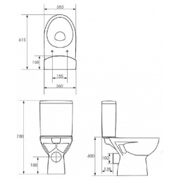 Унитазы компакт Cersanit Parva 307 PA011
