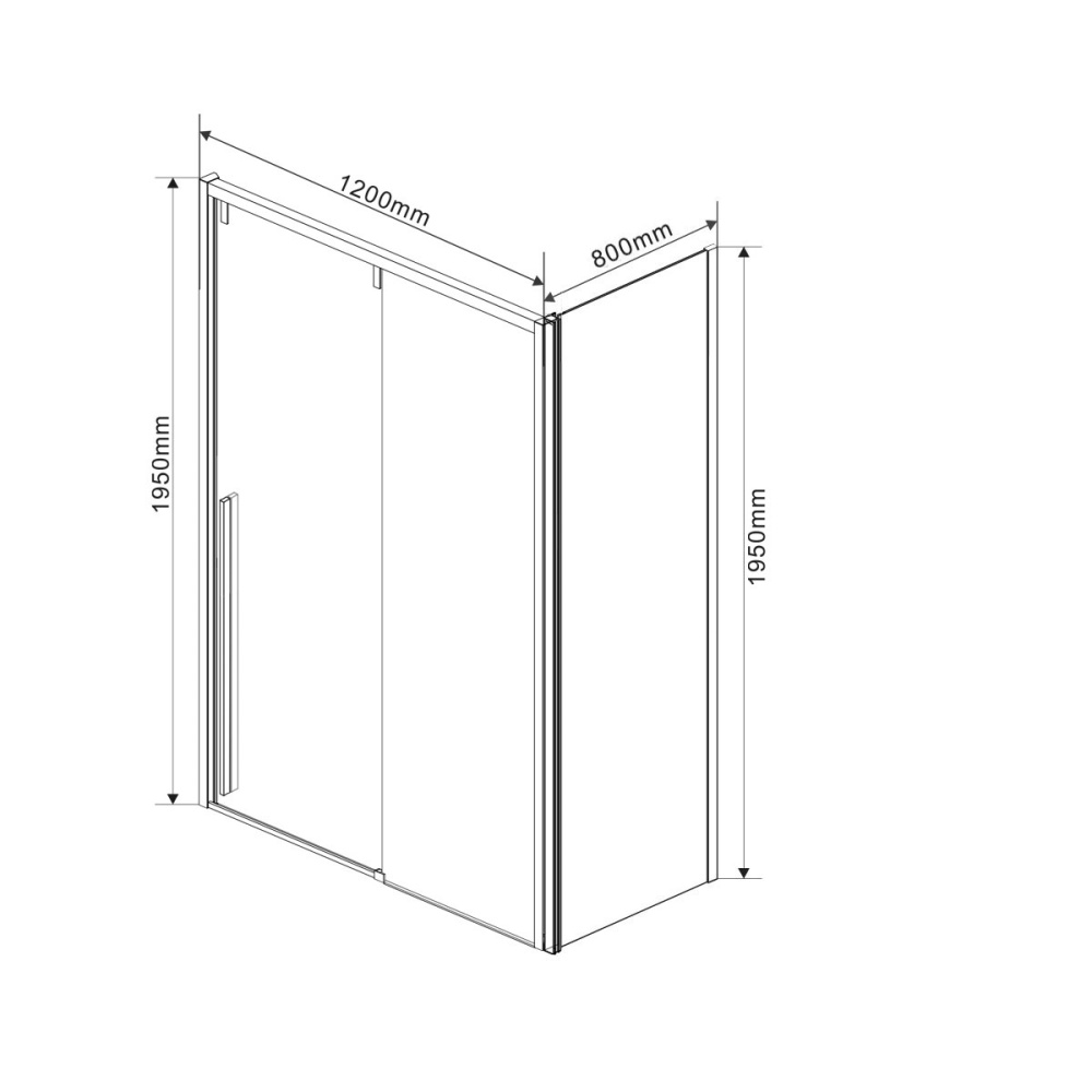 Душевой уголок Vincea Lugano (VSR-1L8012CLB-1) черный