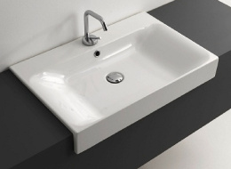 Фото Kerasan Cento 354801 Раковина полувстраиваемая на 70 см