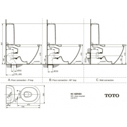 Напольный унитаз TOTO NC CW761Y+Washlet GL 2.0 TCF6532
