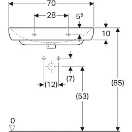 Geberit Smyle Square 500.248.01.1 Раковина, подвесная