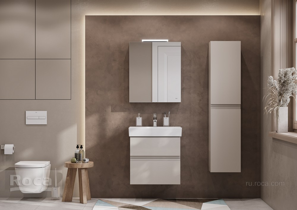 Фото Шкаф-колонна Roca Oleta (A857650515) капучино