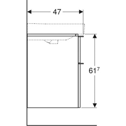 Geberit Smyle Square 500.356.00.1 Тумба для раковины, с ящиками выдвижными