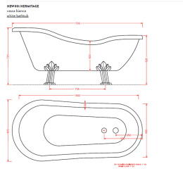 Фото Акриловая ванна 170x80 ArtCeram (HEW001 71), овальная