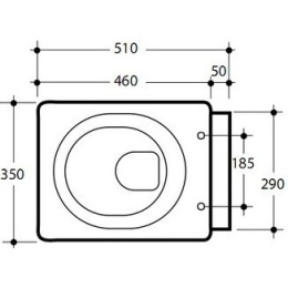Сиденье Kerasan Cento 358901 bi/cr SoftClose квадрат