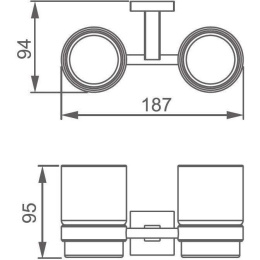 Стакан Aquanet 6184 (двойной)