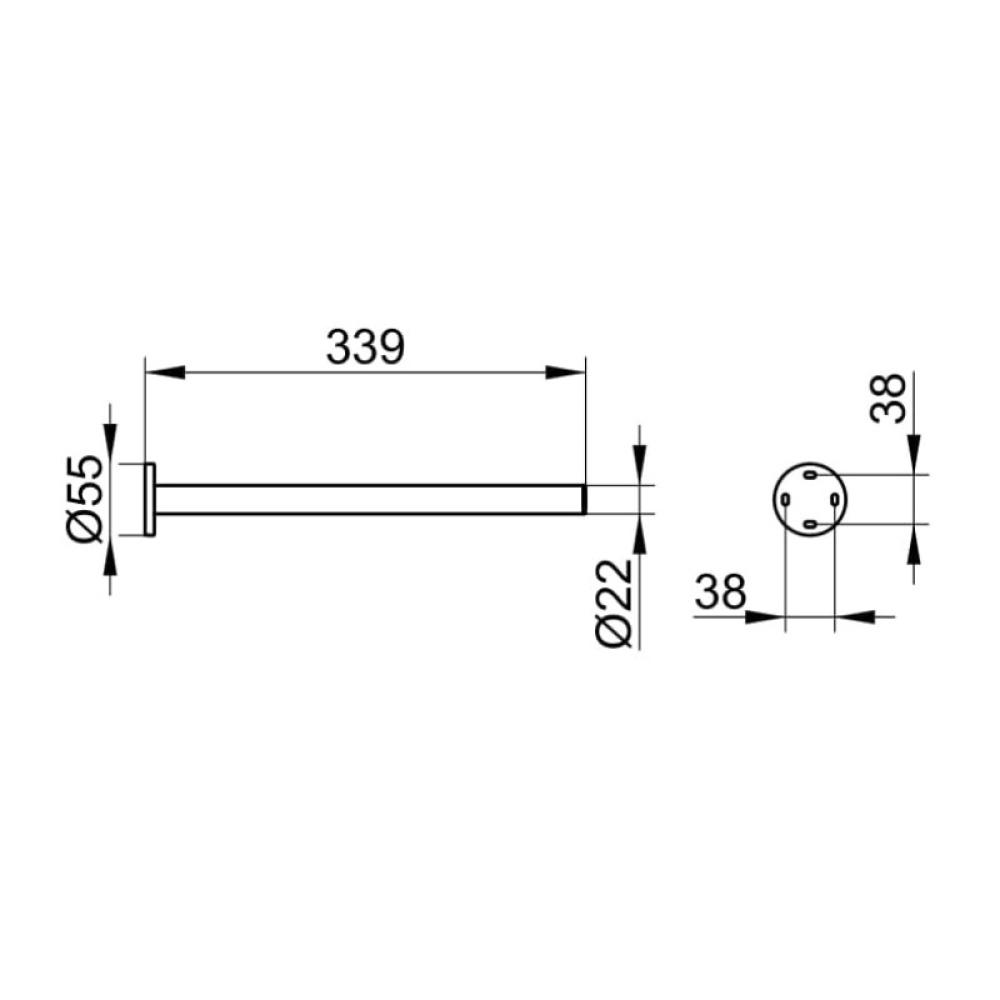 Держатель полотенца Keuco Plan 14923370000, черный