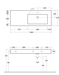 Фото Консоль под раковину Globo Incantho (TL135RU) Состаренный металл