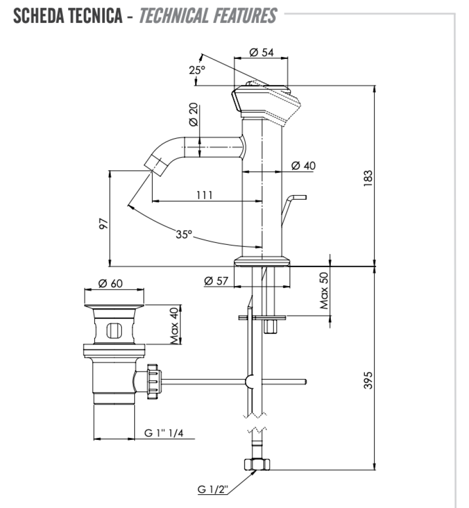 Фото Смеситель для раковины Remer Element ET10