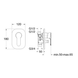 Cristina SPORT SI64951 Смеситель для ванны