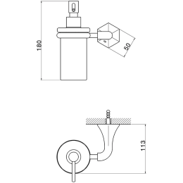 Дозатор жидкого мыла Cisal Cherie CE09062021, хром