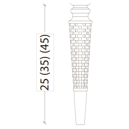 Armadi Art Vallessi Avantgarde 847-W-35 Ножки DENTI белые (пара) 35,5см