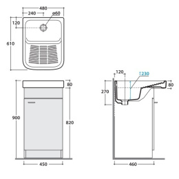 Постирочная раковина Globo Lavabi d'arredamento (LP041.BI) белый