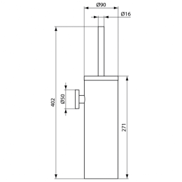 Туалетная щетка с держателем Ideal Standard IOM A9128MY
