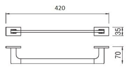 NOBILI ACCB20/420CR Полотенцедержатель (хром)