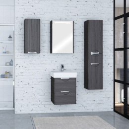 Зеркальный шкаф Aquaton Сильва 50 дуб макиато 1A215502SIW5L