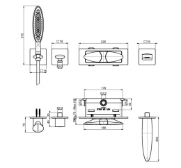 Смеситель для ванны F3909X2CR FIMA Carlo Frattini Eclipse