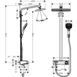 Душевая система Hansgrohe Raindance (27287000) хром