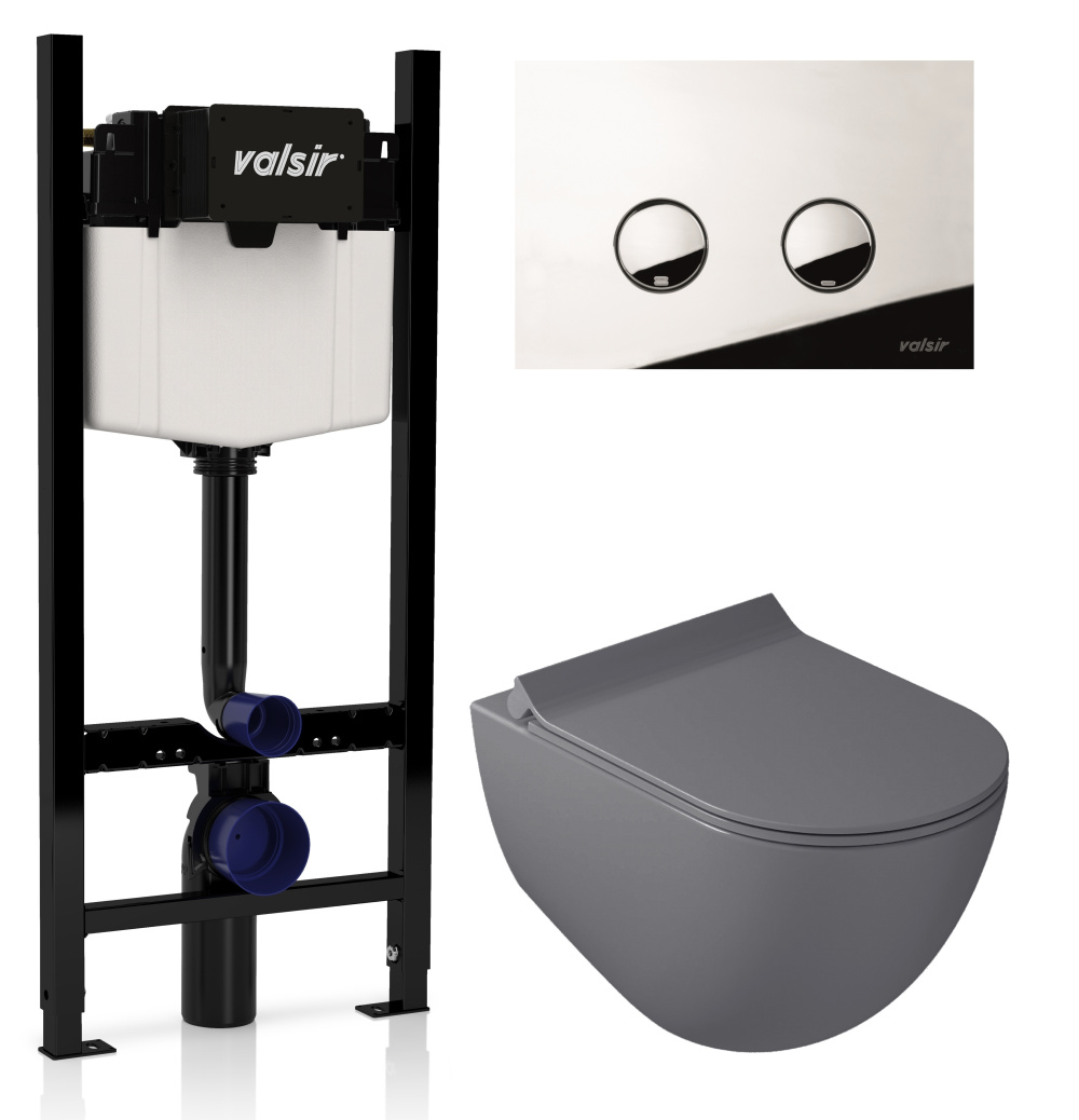 KIT VSCR 7317GM Slim P4 Комплект инсталляции 4 в 1, WINNER S BLOCK VS0853202, унитаз DREAM 7317GM, к