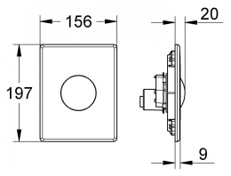 Кнопка смыва Grohe Skate (38672SD0) серый