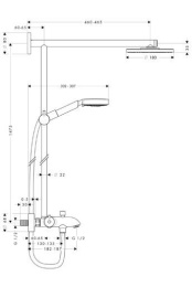 Фото Душевая система 27146 000 Hansgrohe Raindance с термостатом