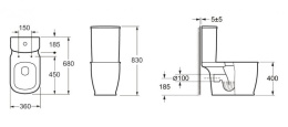 Унитаз компакт BelBagno Prado BB10150CP