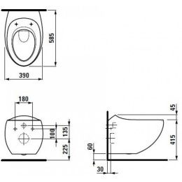 Подвесной унитаз Laufen Alessi One 8.2097.6.400.000.1