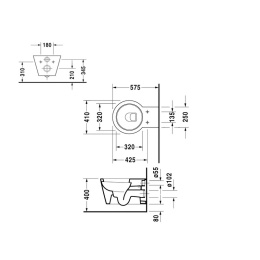 Сиденье c крышкой для унитаза Duravit Starck 1 0065880099, белый