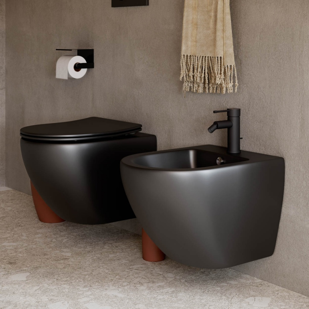 Подвесной унитаз Ceramica Nova METROPOL CN4002MB с сиденьем