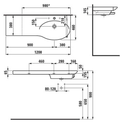 Раковина Laufen Palace New 120 8.1670