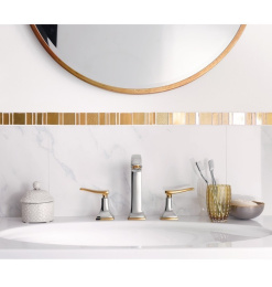 Смеситель для раковины на 3 отверстия 31331090 Hansgrohe Metropol Classic (хром, золото)