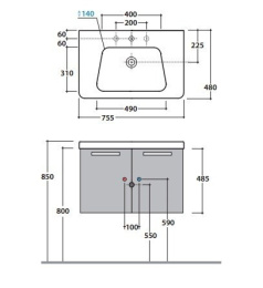 Фото Тумба для раковины Globo Daily (DAM4Y) белый