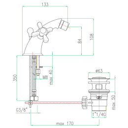 Смеситель Fiore Margot 26ZZ0632 для биде
