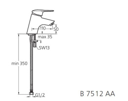 Смеситель Ideal Standard San Remo B7512AA для раковины