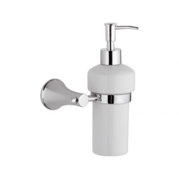 Фото Remer Delicata DE13CR Дозатор для жидкого мыла подвесной (белый | хром)