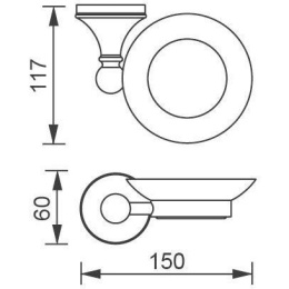 Мыльница для ванной Aquanet 5585