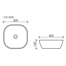 Накладная раковина Ceramica Nova ELEMENT CN5006