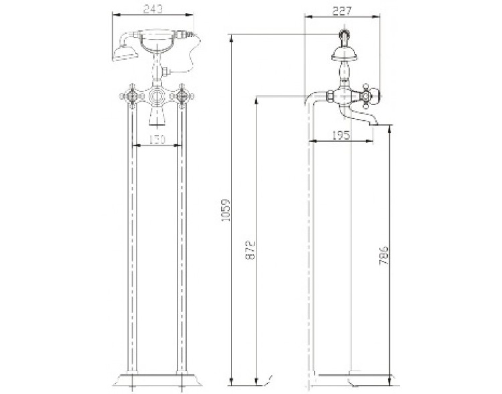 Фото Смеситель для ванны Timo Nelson (1900/00Y chrome)