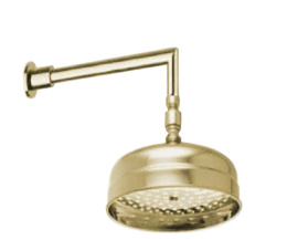 Верхний душ Душ верхний Margaroli Luxe 206, L206GO, 20х20 см, 1 режим струи, без держателя, золото