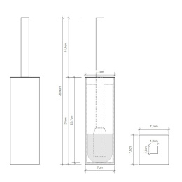Ершик для унитаза Decor Walther Cube (0820120), золото