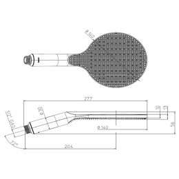 Ручной душ Bossini Apice B00900.073 Черный матовый
