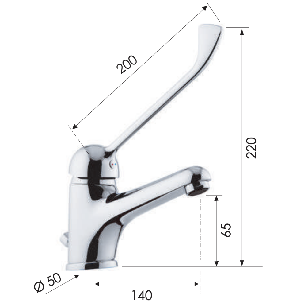 Фото Смеситель медицинский для раковины Remer K14L