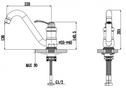 Фото Смеситель для кухонной мойки Timo Anett (2503FN antique)