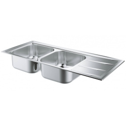 Grohe K400 31587SD0 Мойка для кухни из нержавейки, 2 чаши с крылом