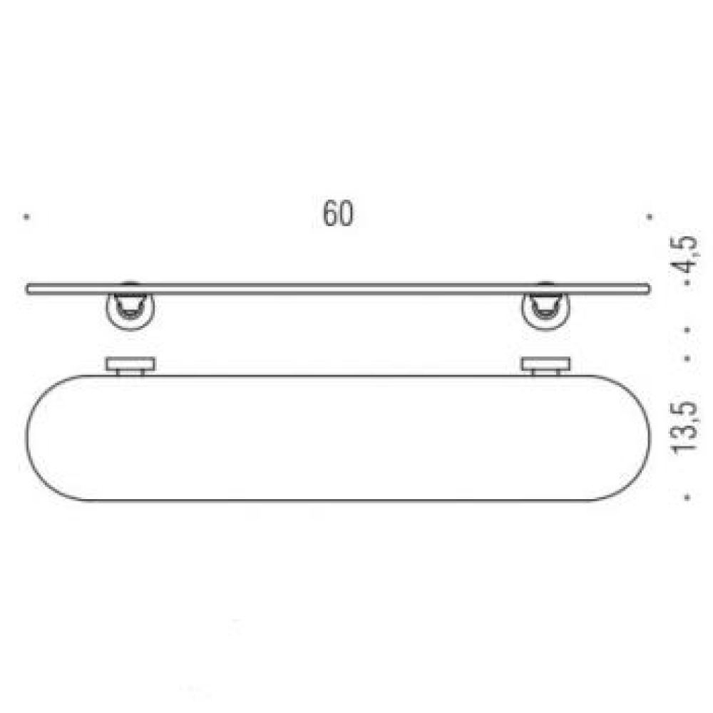 Полка стеклянная Colombo BASIC B2716, 60 см