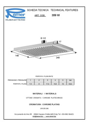 Фото Remer 359WX Душевая головка с шарнирным соединением, 24x14 см (латунь в хроме)