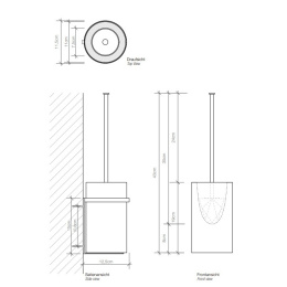 Ершик для унитаза Decor Walther Porzellan (0840500), хром
