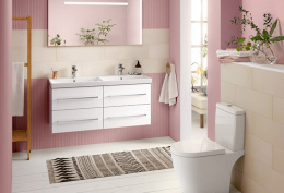 Фото Villeroy Boch Avento A89300B4 Тумба под раковину 1180х515 мм (белое стекло)